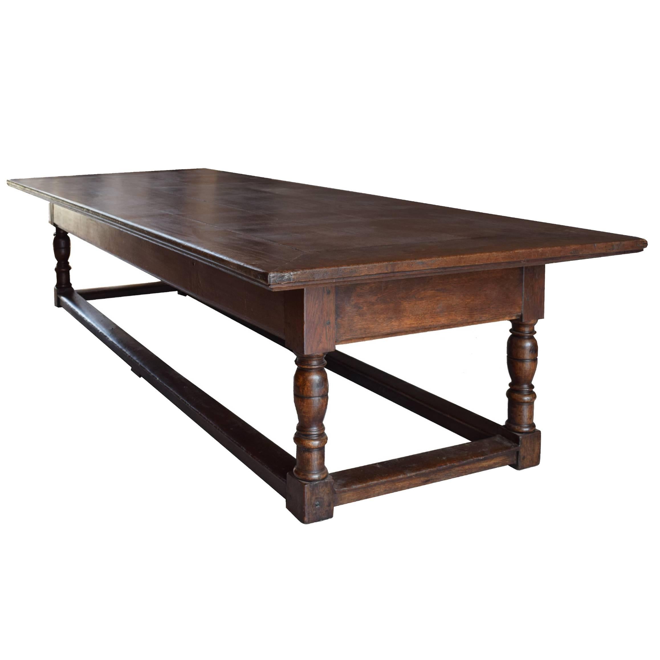 Monumental French Refectory Oak Table