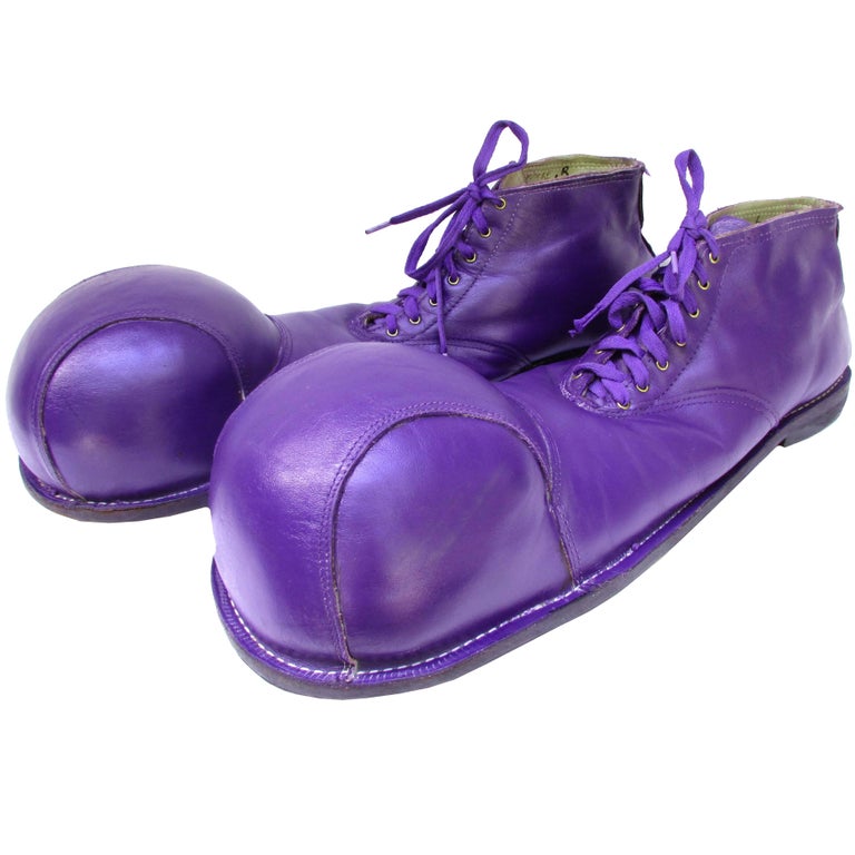 Vintage Purple Ball Toe Clown Shoes For Sale at 1stdibs