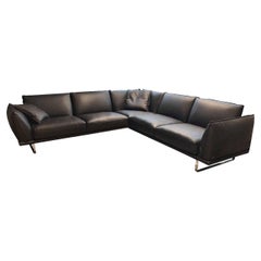Sofa "WK 667 Sienna" by Manufacturer WK Wohnen in Metal and 100% Genuine Leather