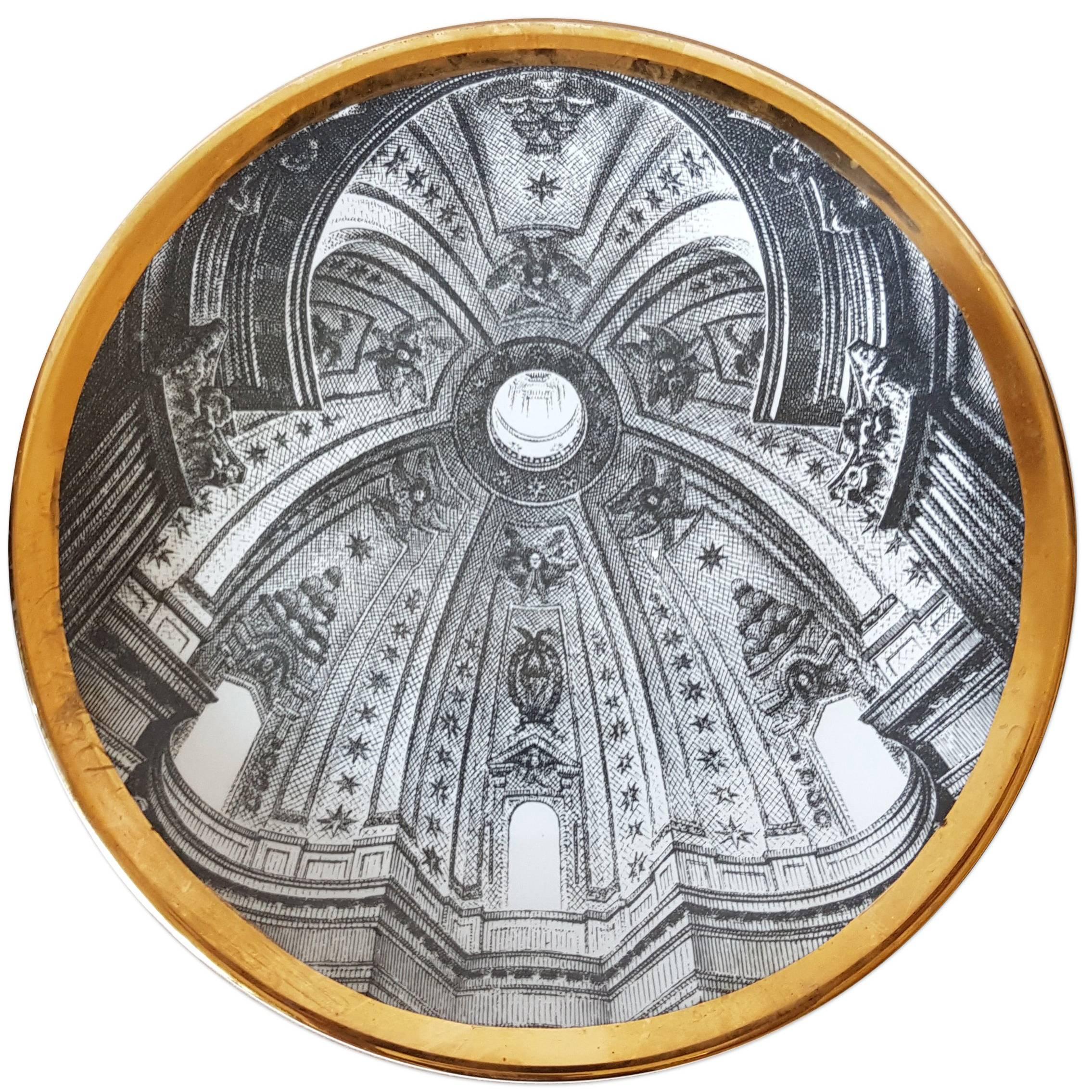 Piero Fornasetti, Vintage Plate from the Series of Church Domes Cupole d'Italia
