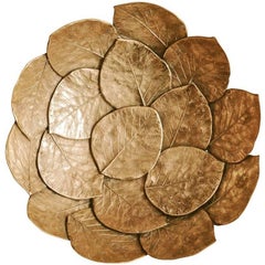 Handmade Brass Cast Leaf Bowl 'Medium'