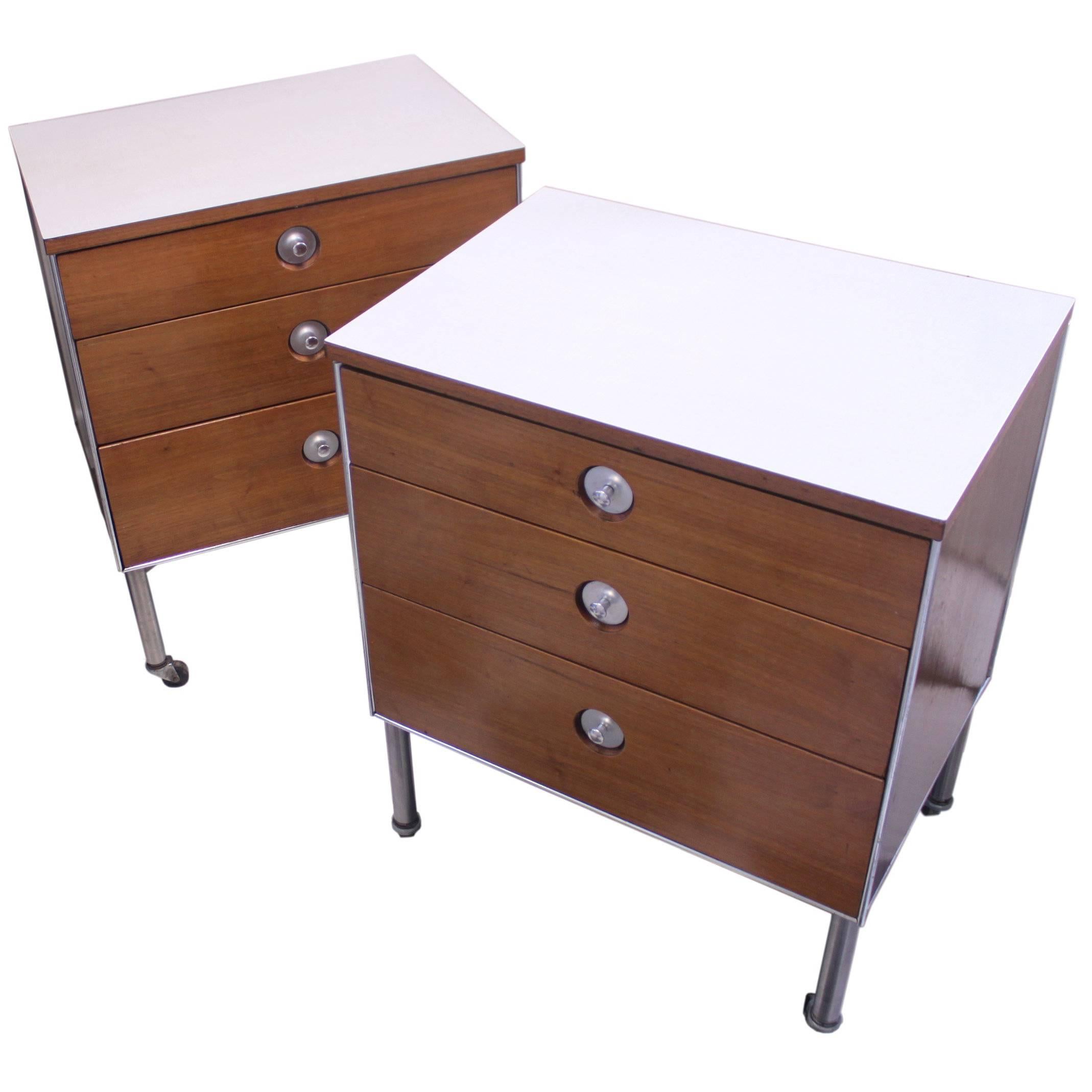 Pair of Mid-Century Modern End Table or Night Stands by Raymond Loewy