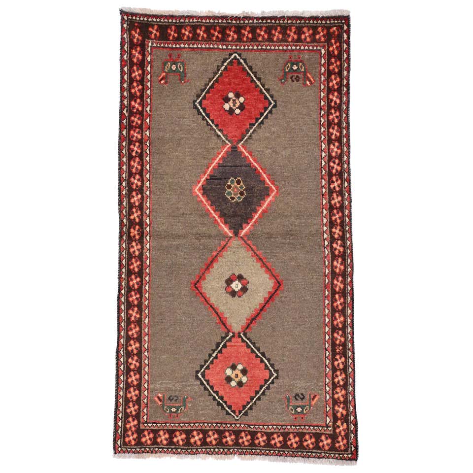 Vintage Persian Shiraz Rug with Modern Tribal Style at 1stDibs