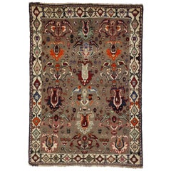 Vintage Persian Shiraz Rug with Modern Tribal Style