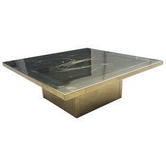 Full Brass Etched Coffee Table from the 1970s