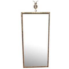 Gilbert Poillerat Gold Gilt Metal Mirror, France, 1940s 11