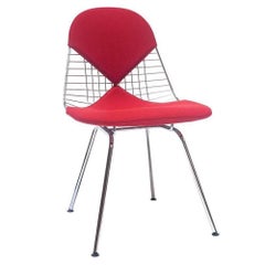 Chair "Wire Chair DKX" Ba Manufacturer Vitra in Chromed Steel Finished in Fabric