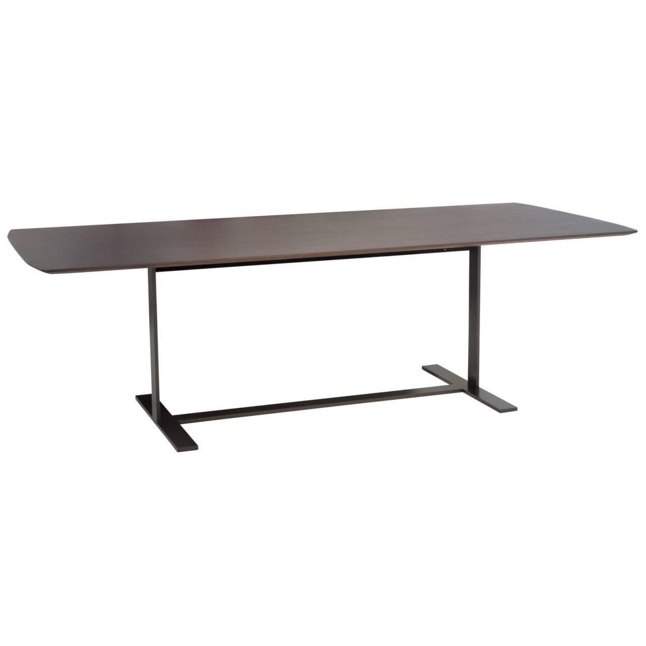 Dining Table "Eileen" by Manufacturer B&B Italia in Steel and Oak For Sale