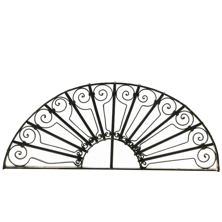 19th Century Wrought Iron Semi Circular Window For At 1stdibs 19th Century Wrought Iron Semi Circular Window For