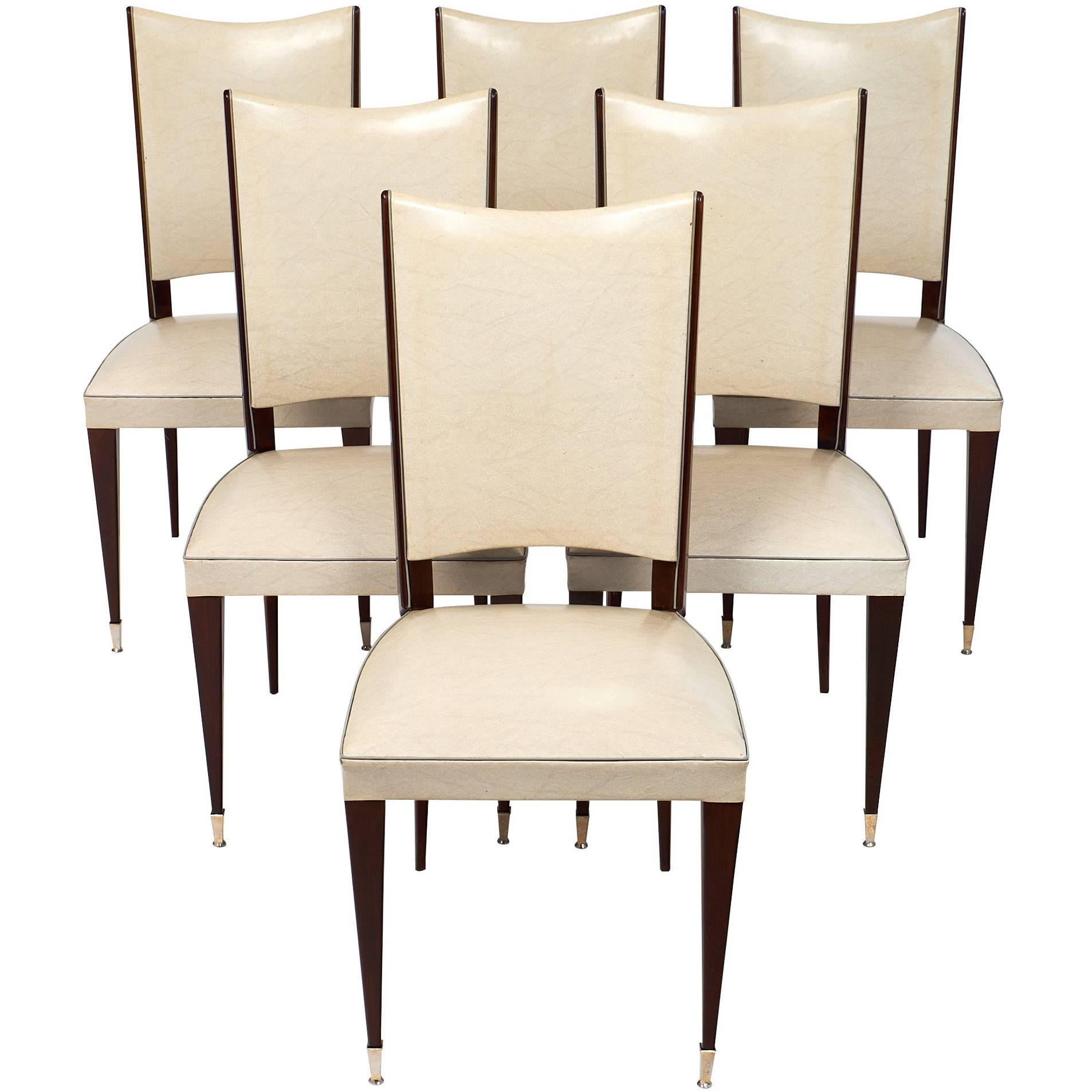 Set of Curved Back Mid-Century Dining Chairs
