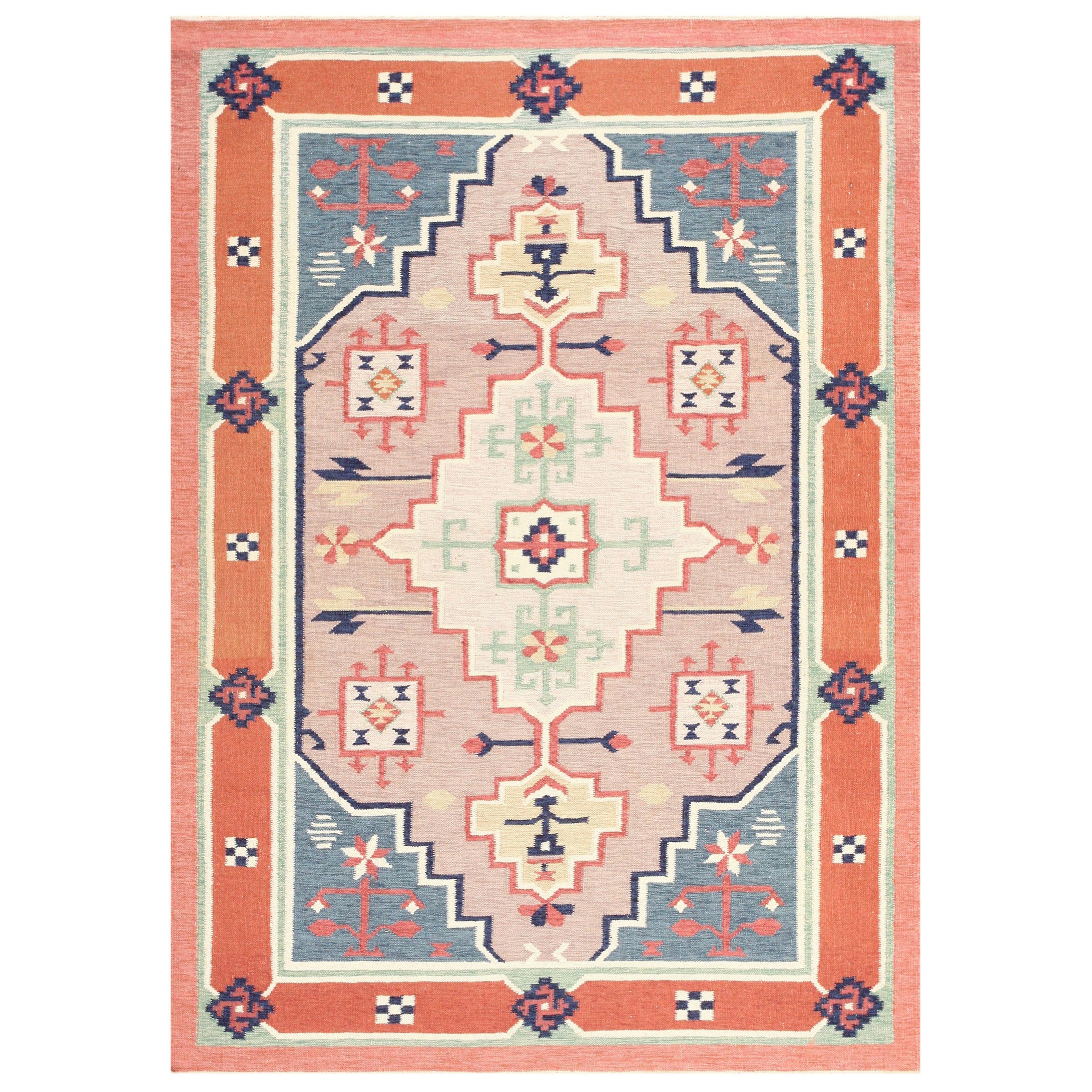 1950s Rug Vintage Scandinavian Kilim Rug, circa 1950s at 1stDibs
