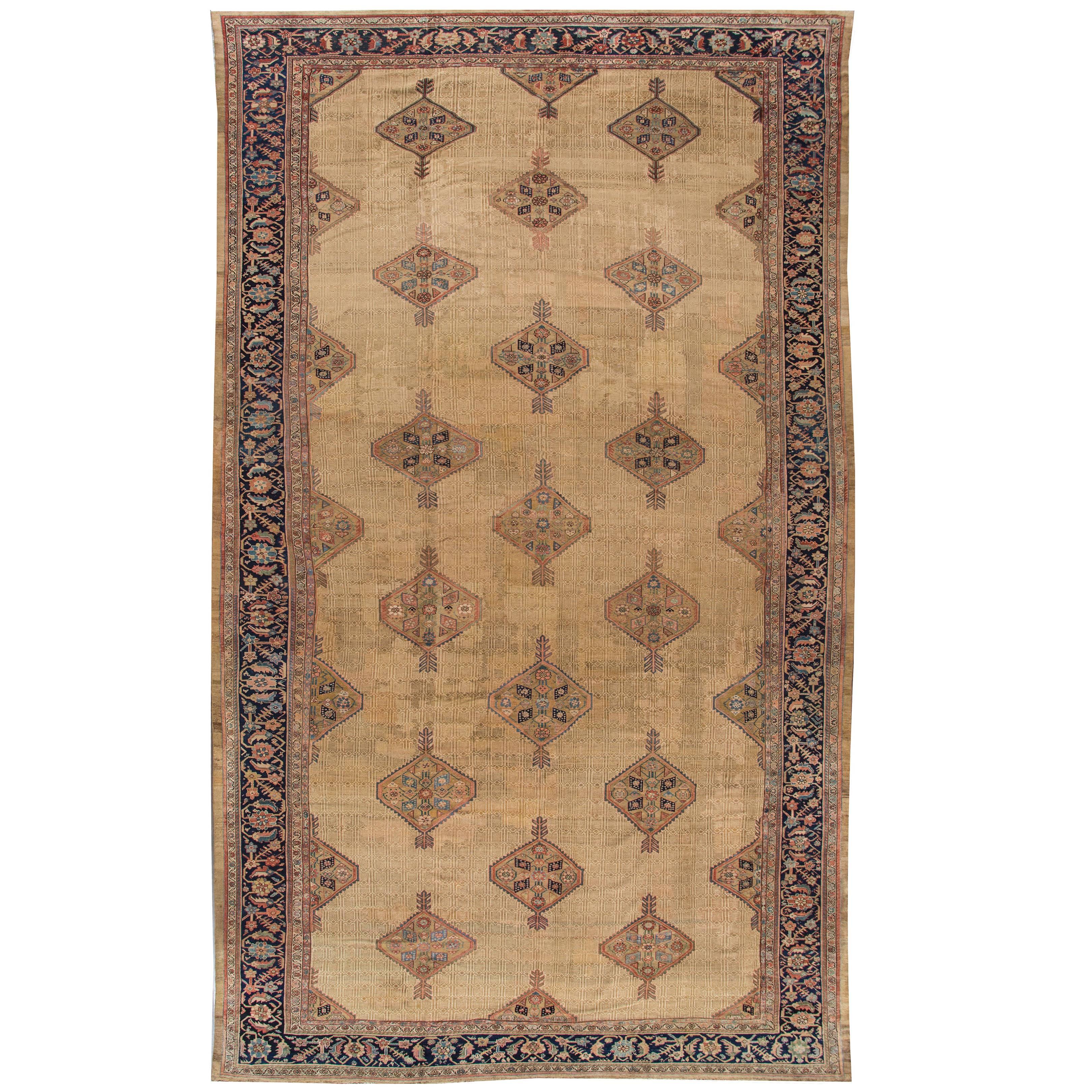 Antique Persian Rug Hamadan Design, circa 1950s For Sale at 1stDibs