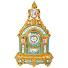 Louis XVI Style Sevres Mantel Clock