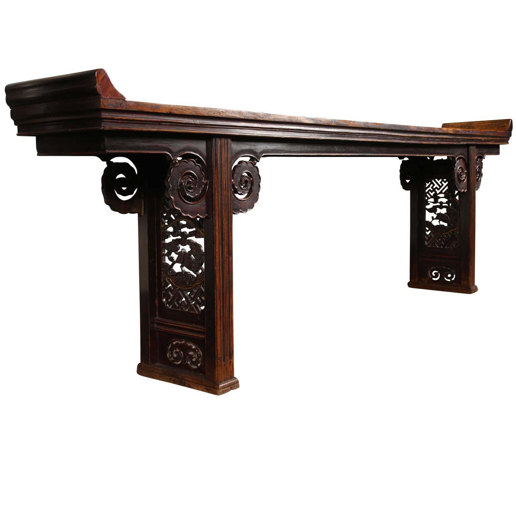Large Chinese Altar Table or Scholars Table For Sale