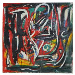 "What in the World" by DK 1995 Mixed-Media Painting 12