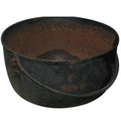 Three Antique Iron Planters or Log Holders 10