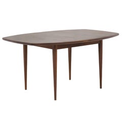 Mid-Century Solid Walnut Dining Table by Dillingham Attributed to Milo Baughman