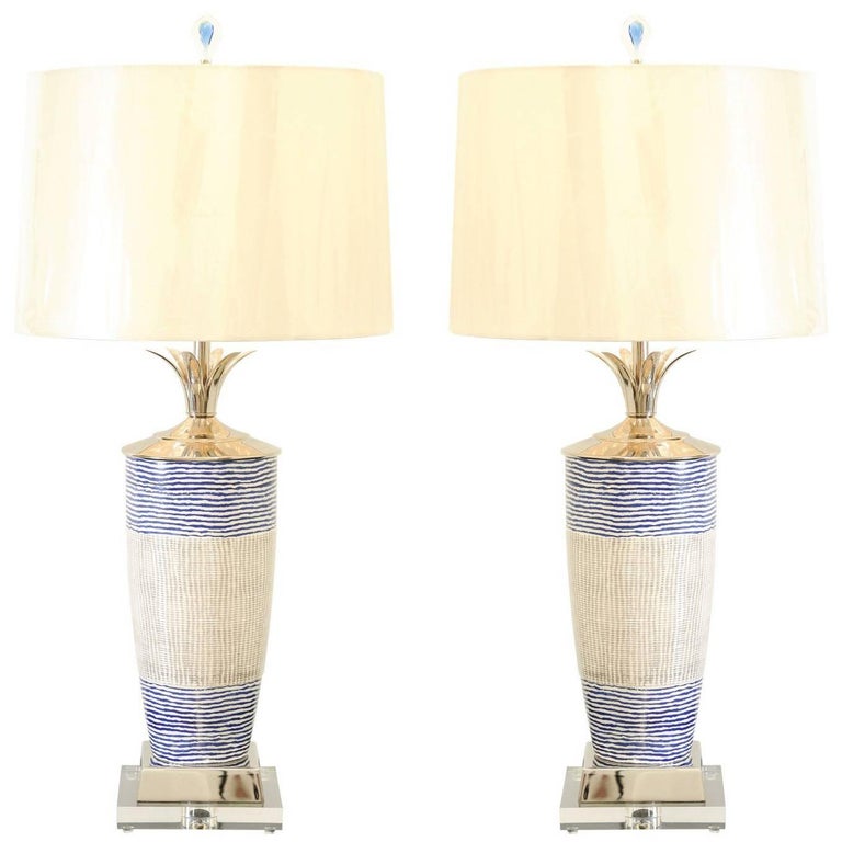 Exquisite Pair of Handmade Portuguese Ceramic Vessels as New Custom