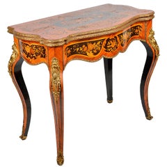 Louis XVI Style Marquetry Card Table