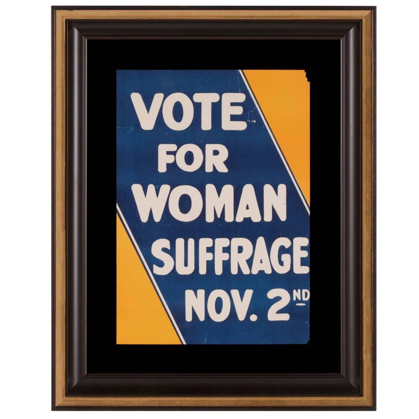 Blue and Yellow Suffrage Movement Poster 