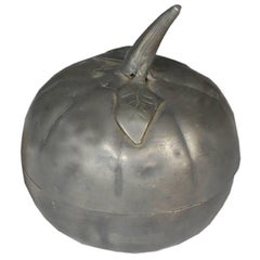 Chinese Pewter Squash Container 11