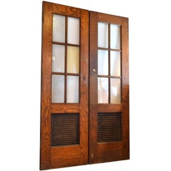 Oak Schoolhouse Doors, circa 1920