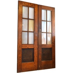 Oak Schoolhouse Doors, circa 1920 1