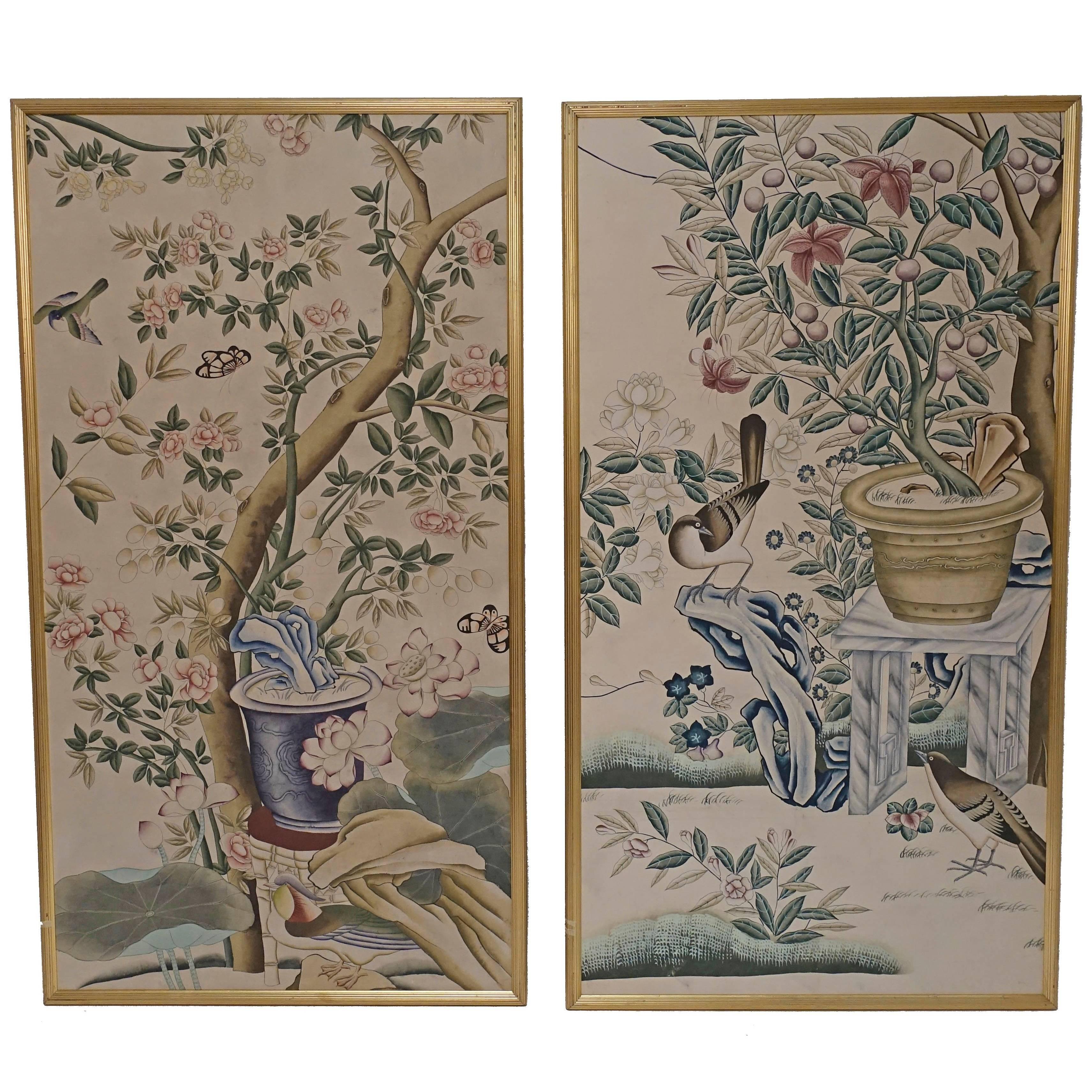 Chinese Wall Paper Panels