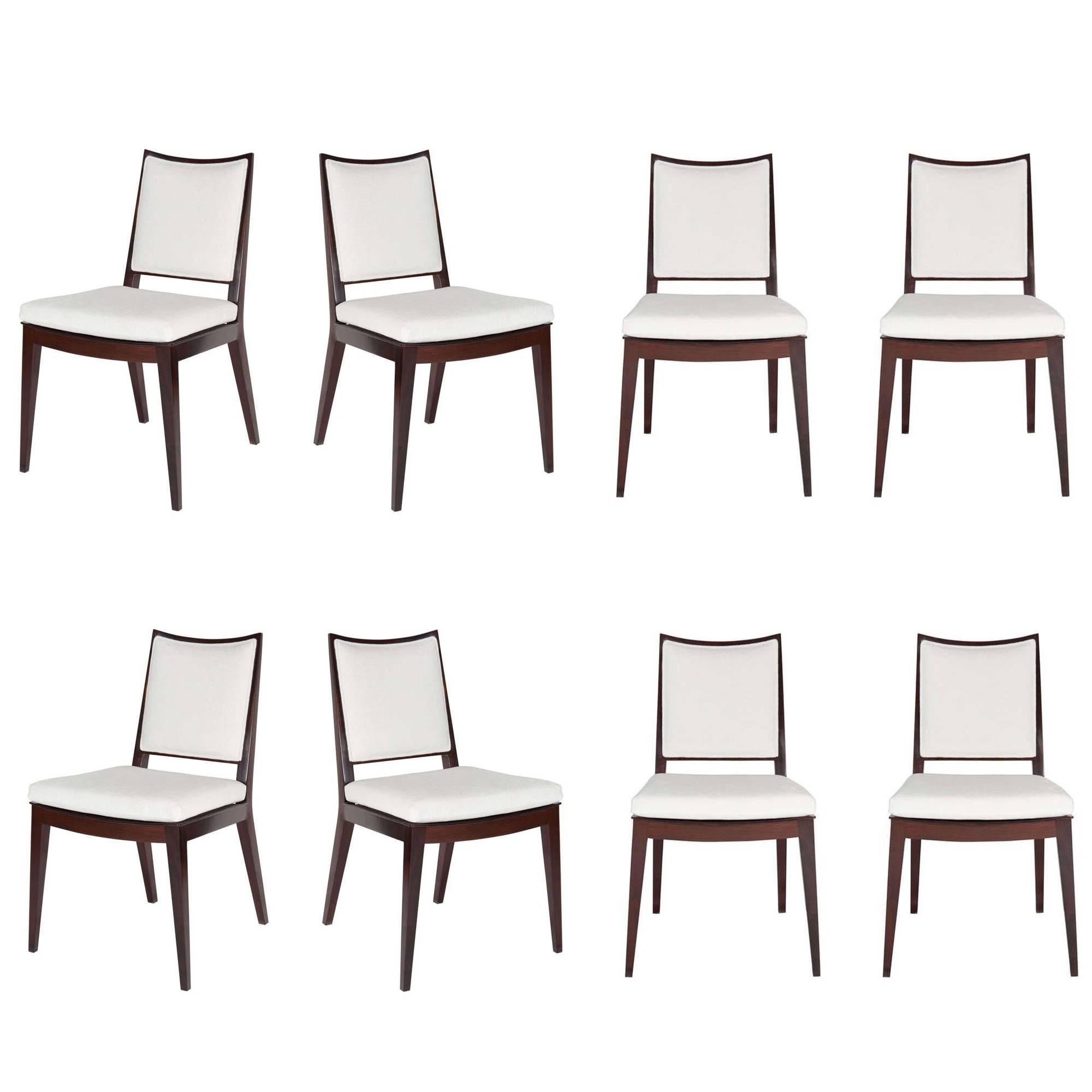 Set of Eight Frame Back Dining Chairs For Sale