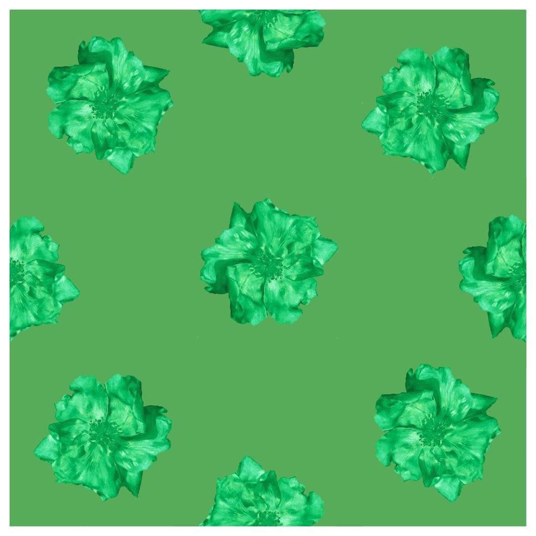 Furr Green Rose, Wallpaper from the Nature Collection For Sale