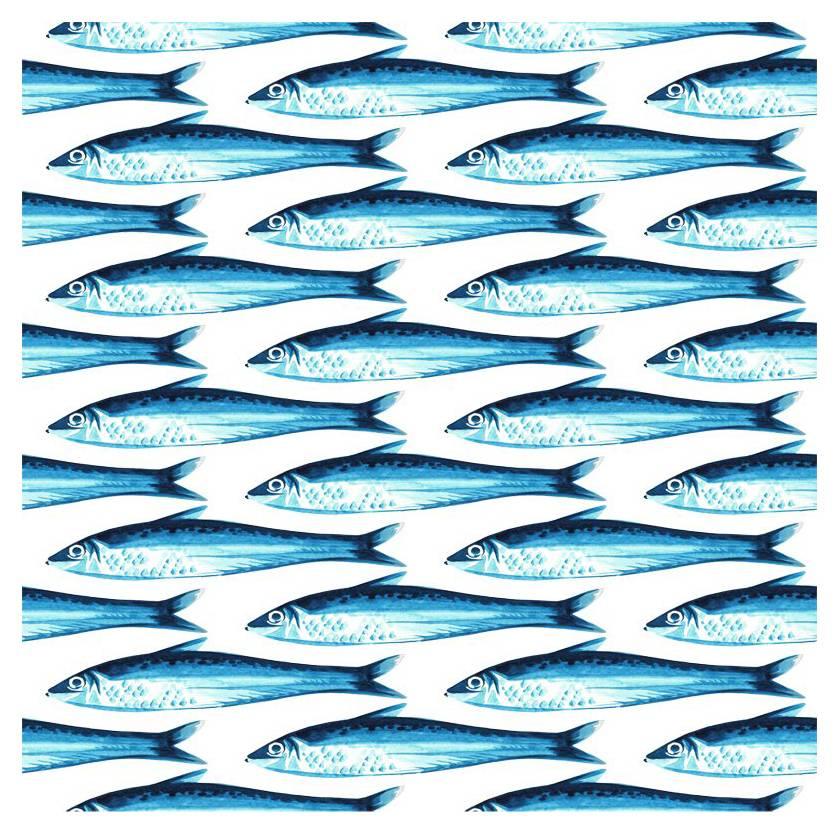 Pilchards Wallpaper from the Nature Collection For Sale