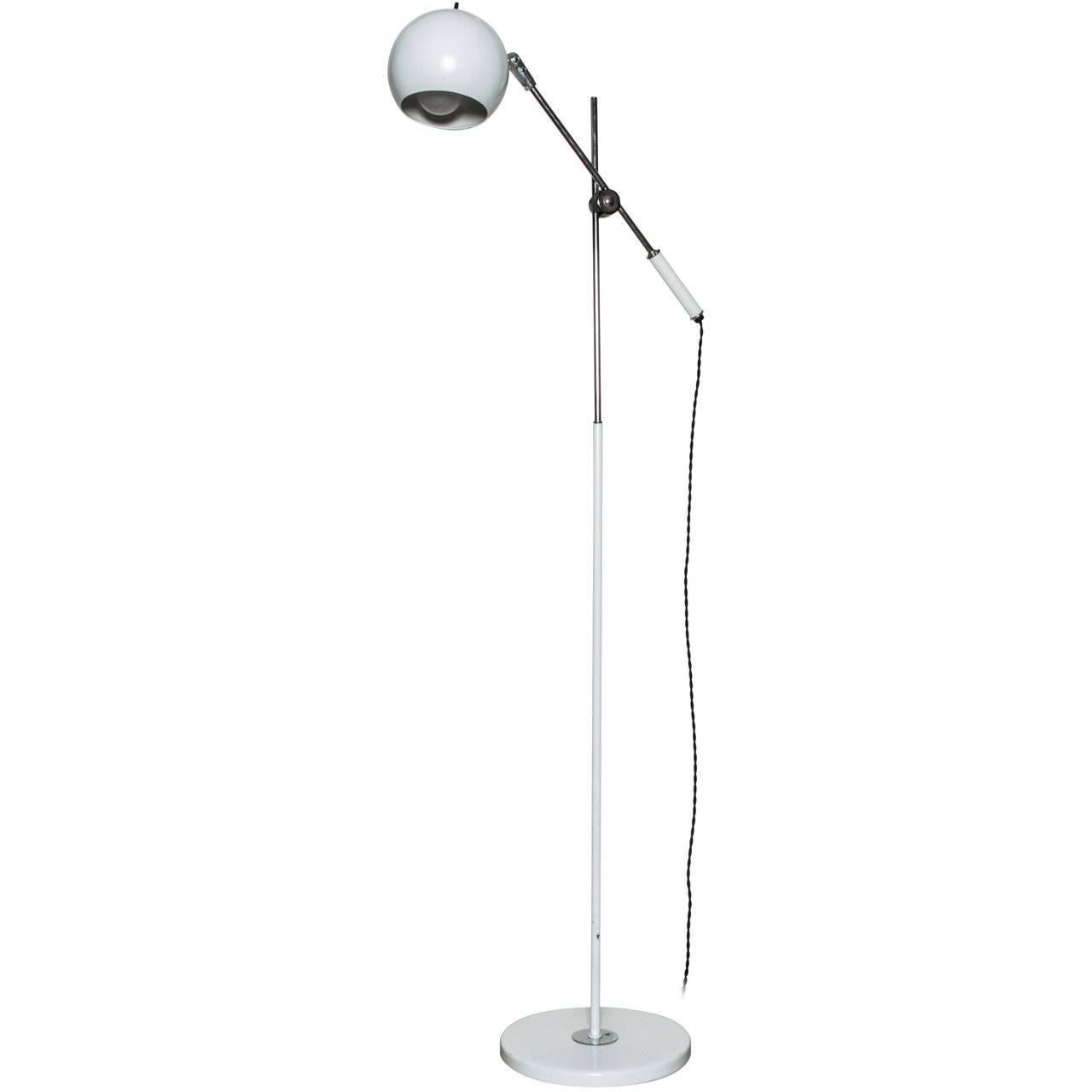 Pair of Robert Sonneman Adjustable White Floor Lamps