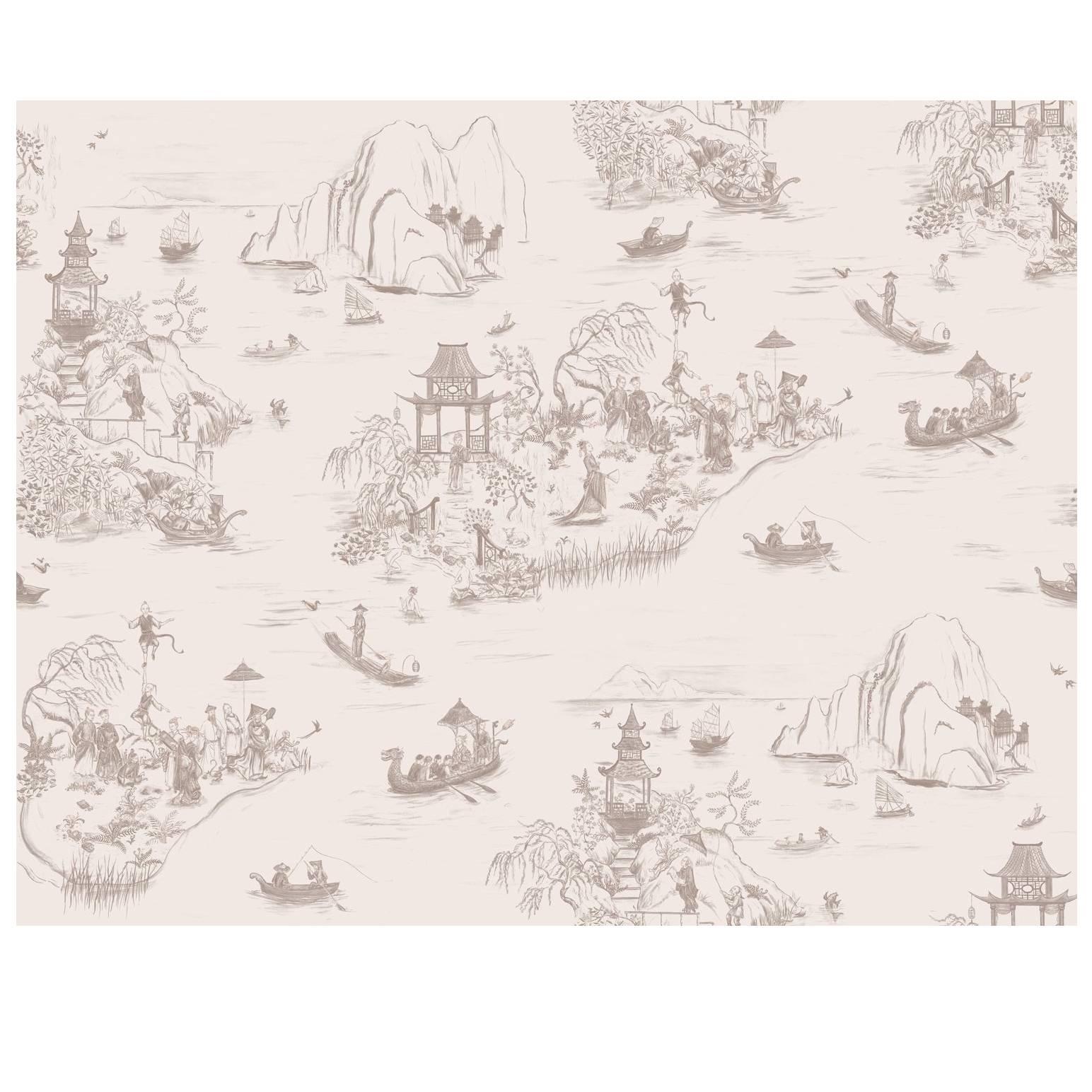 Courtesan Chinoisserie 4, Wallpaper from the Urban and Rural Collection For Sale