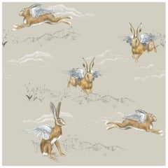 Winged Hare Wallpaper from the for the Very Young Collection