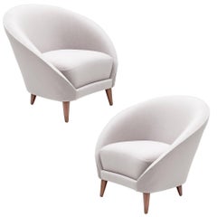 Pair of Mid-Century Italian Style Lounge Chairs