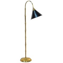 Brass Bamboo Chinoiserie Reading or Floor Lamp 1