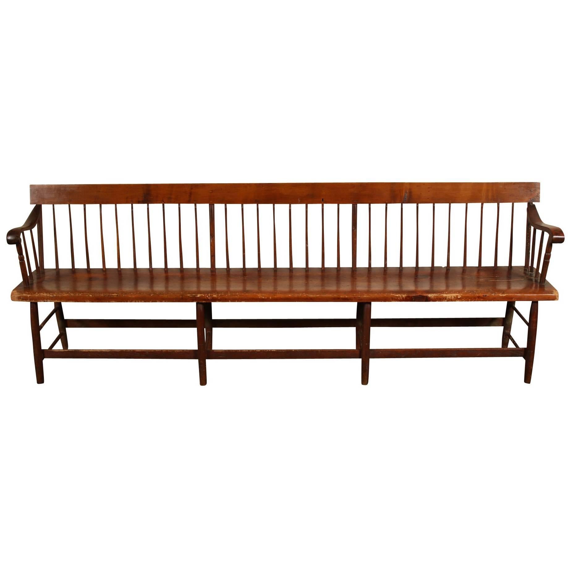Antique Late 19th Century Railroad Bench