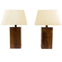 Pair of Modernist Block-Form Table Lamps
