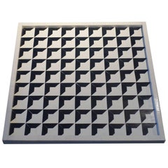 Black and White Patterned Tray, Indonesian, Contemporary 11