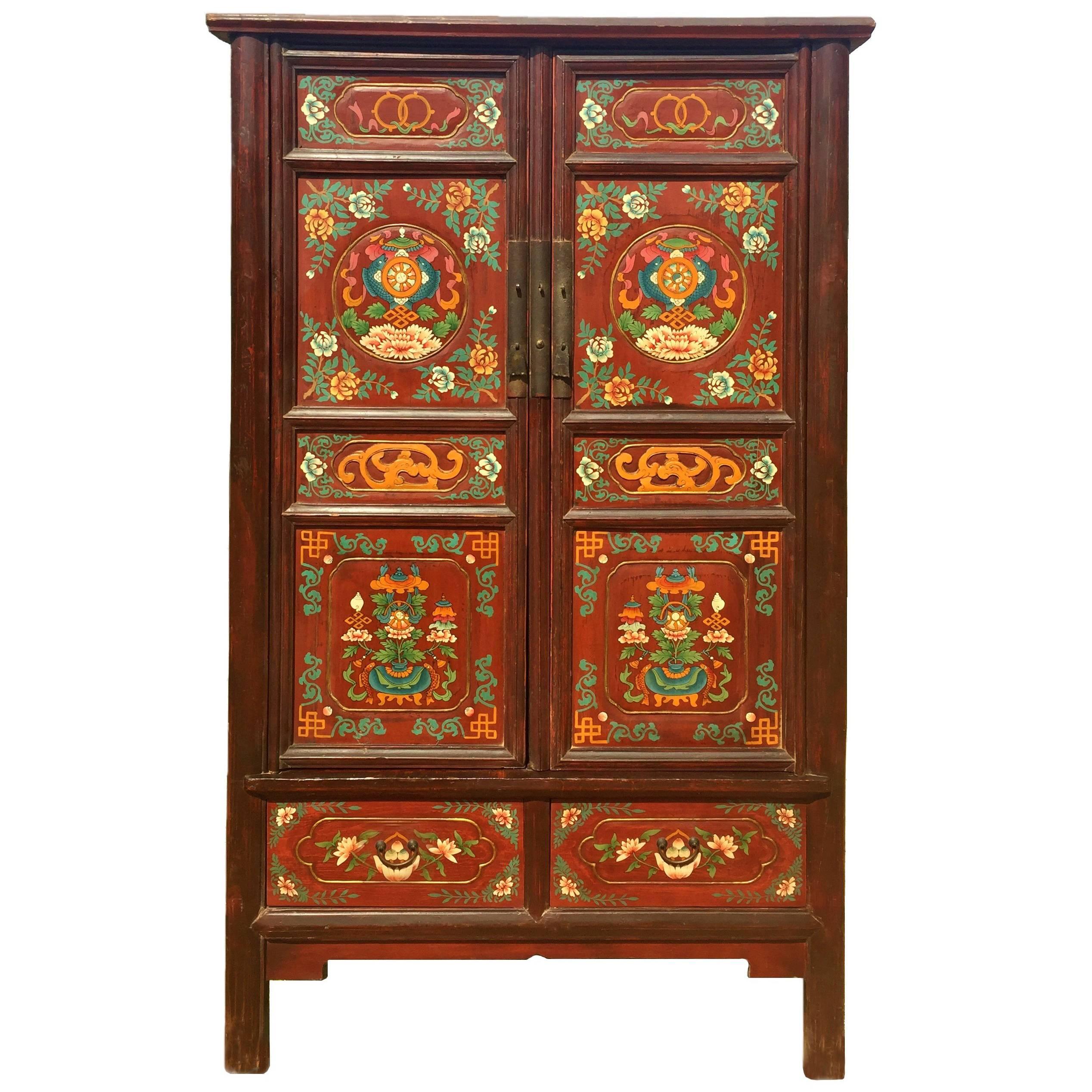 Large Antique Tibetan Cabinet