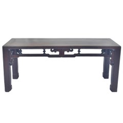 Antique Chinese Spring Bench, Solid Wood