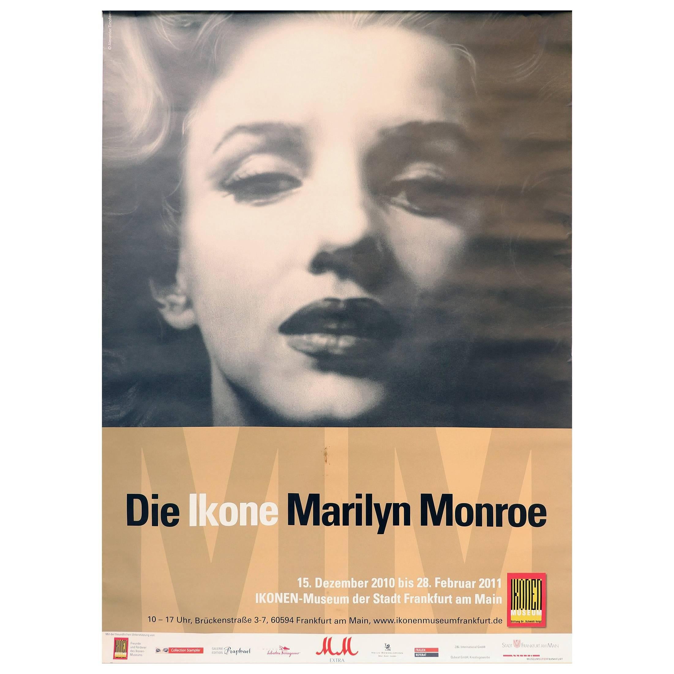 Affiche d'exposition allemande de Marilyn Monroe, 2010-2011 en vente