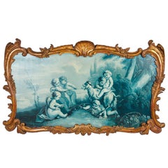 Classical 19th Century Oil on Canvas Painting of Cherubs 10
