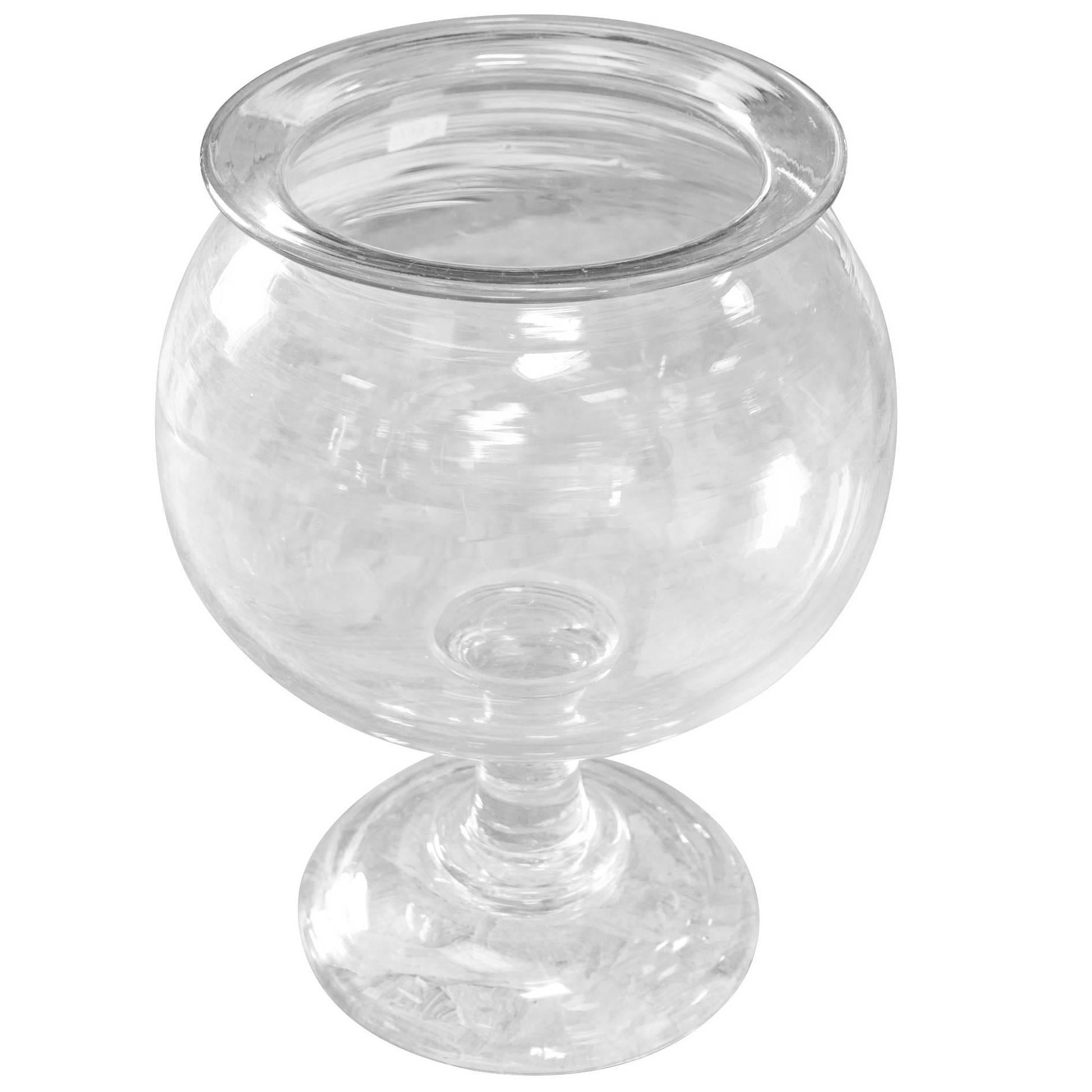 19th Century Crystal Leech Bowl, France