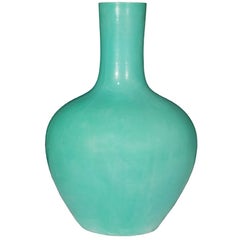 Large Jade Gooseneck Vase