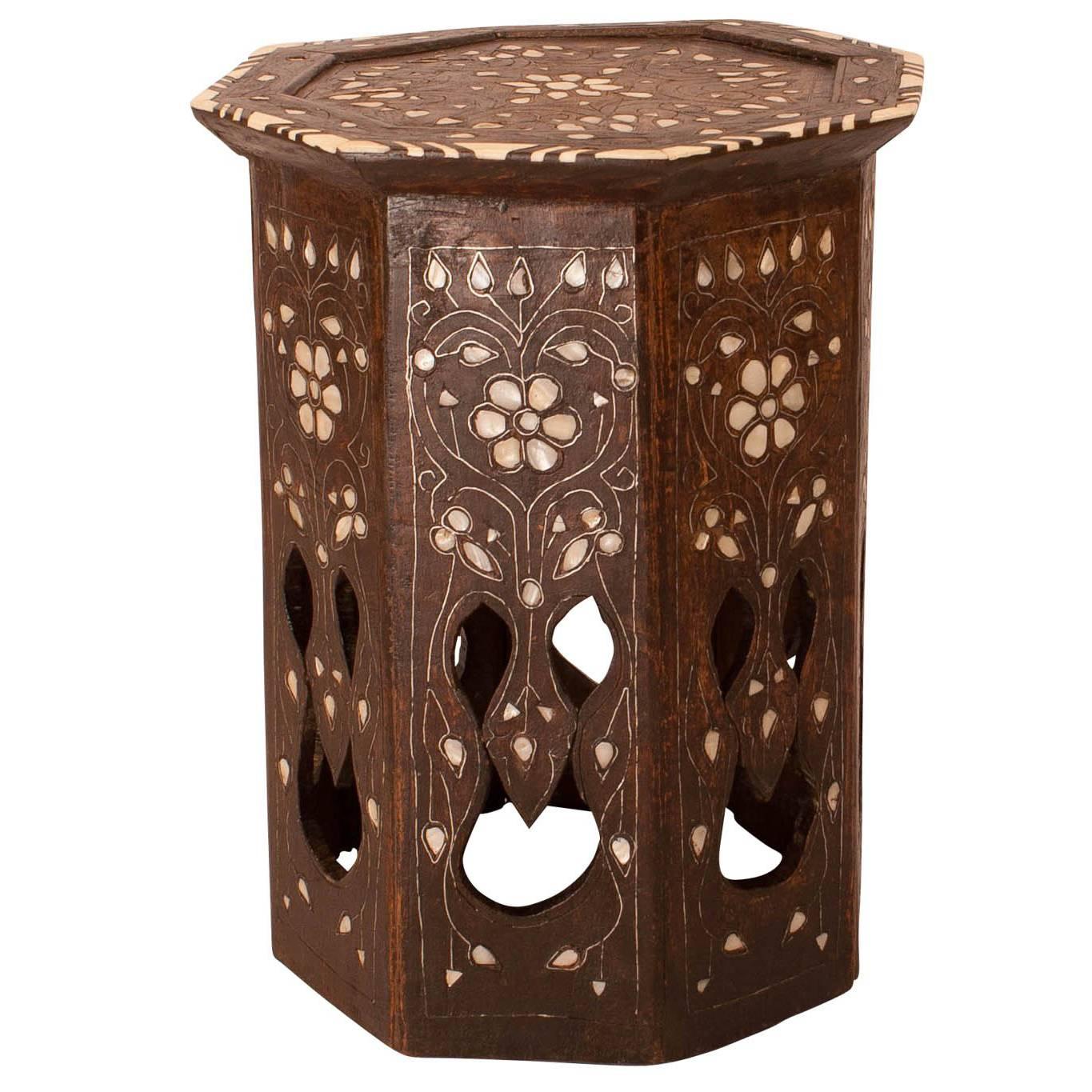 Moroccan Octagonal Inlaid Table, circa 1900