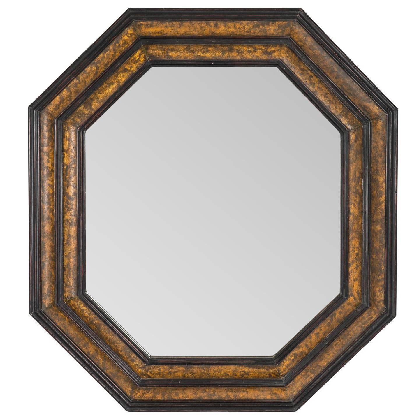 Painted Hexagonal Mirror