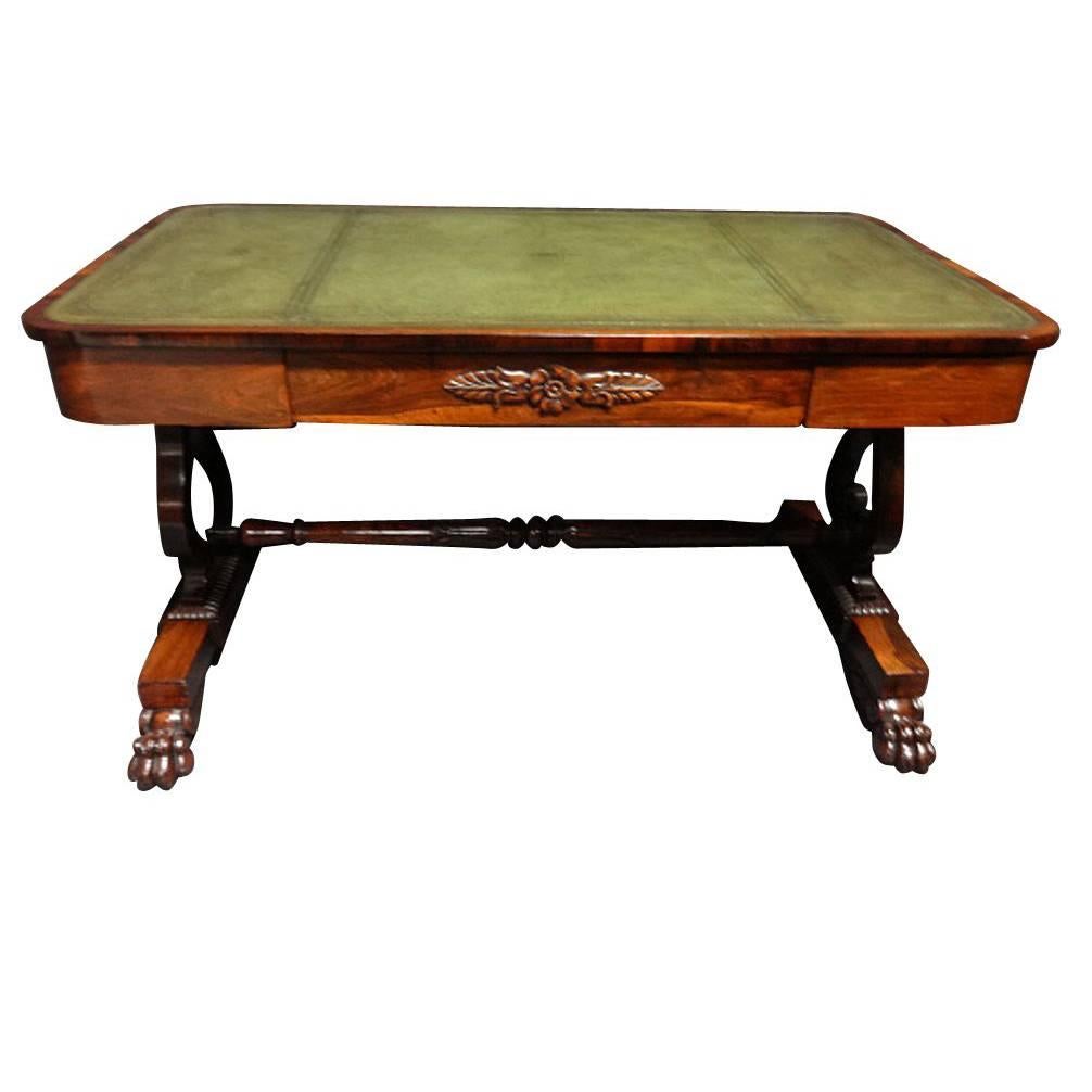 Outstanding William IV Rosewood Library Desk For Sale