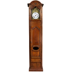 Louis XVI Provincial Fruitwood Tall Case Clock