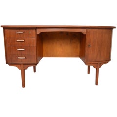 Danish Modern Desk in Teak by H.P. Hansen 1